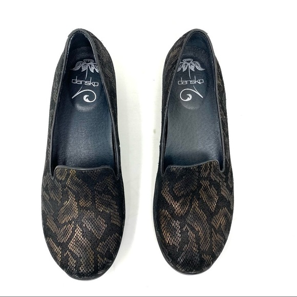 Dansko Olivia suede loafer bronze snake - Picture 6 of 8